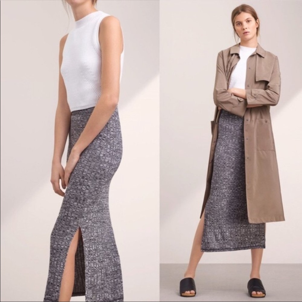 Aritzia Wilfred Verushka Knit Midi Skirt S